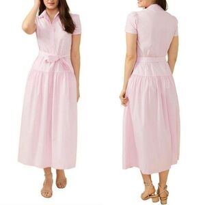 NWT J McLaughlin light pink Makenna Shirt dress